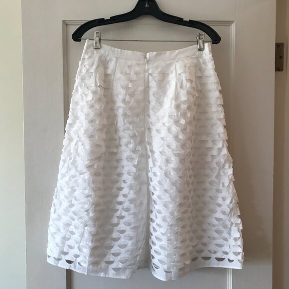 J.Crew | White Laser Cut Circle Midi Skirt - Picture 8 of 13